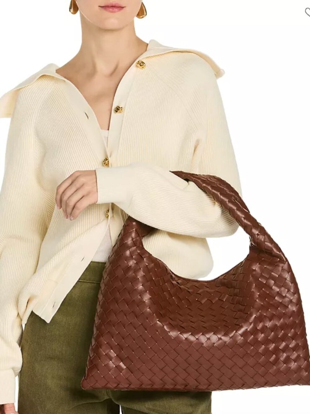 Bottega Veneta Small Hop Shoulder Bag in sapele/ muse brass | never worn! - Picture 6 of 6